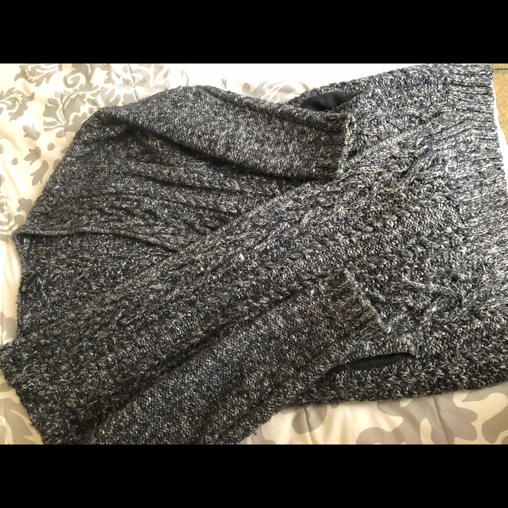 Blue knitted sweater